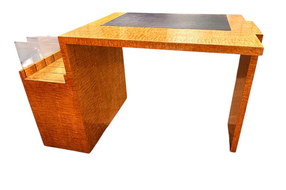 Bureau et son siège d’époque Art Deco, modèle moderniste France circa 1920-photo-3